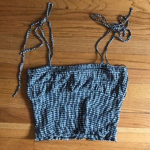 COPY - Zara plaid black and white tank top